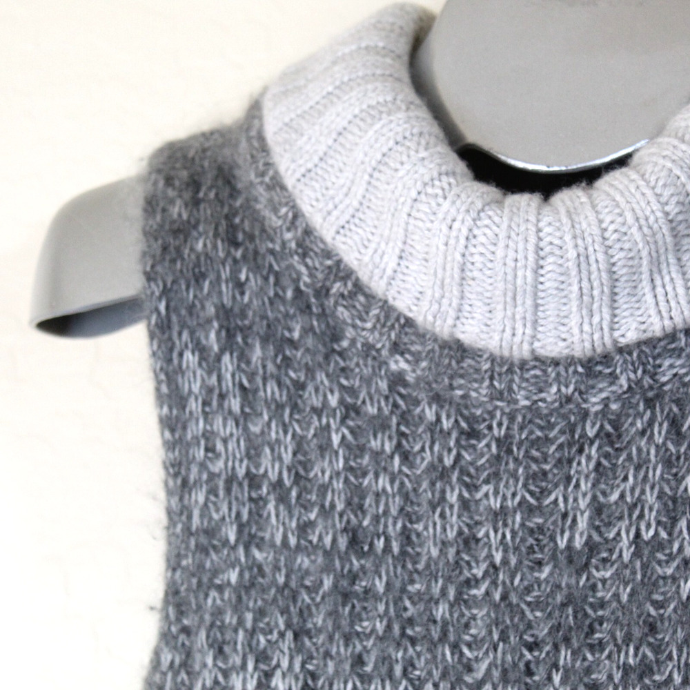 Rag Bone Cashmere Mohair Dress Women XXS Gray Sweater Ribbed Minimalist Luxe - Picture 4 of 7